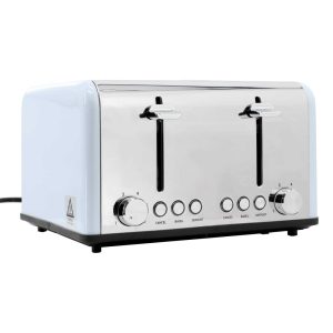 4-Slice Extra Wide Slot 1650W Stainless Steel Toaster – 4″W  |  Toasters Kitchen Appliances Blue, Green, White