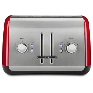 4-Slice Toaster with Manual High-Lift Lever, KMT4115  |  Toasters Kitchen Appliances Black, Red, Stainless Steel