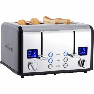 4 Slice Toaster,Ultra-Clear LED Display & Extra Wide Slots  |  Toasters Kitchen Appliances Toasters