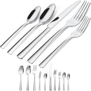 45-Piece Silverware Flatware Cutlery Set, Durable Stainless Steel  |  Flatware Dinnerware Flatware