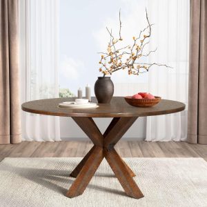 47″ Solid Wood Dining Table – Cherry Brown  |  Kitchen and Dining Tables Kitchen & Dining Tables Kitchen & Dining Tables