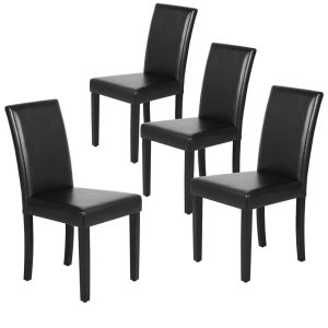 4pcs Dining Room Chairs High Back for Home  |  Kitchen and Dining Chairs Kitchen & Dining Chairs Black, Brown, Grey, White