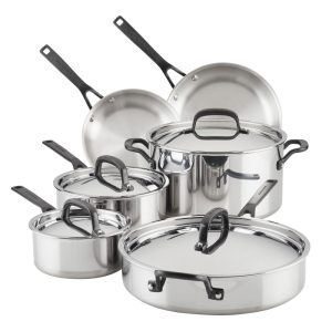 5-Ply Clad Stainless Steel Cookware Set, 10-Piece  |  Cookware Sets Cookware Sets Cookware Sets