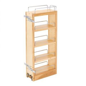 5″ Pull Out Wall Kitchen Cabinet Organizer Storage Rack, 448-WC-5C – 10.75 x 5  |  Pantry Organizer Kitchen Storage Brown