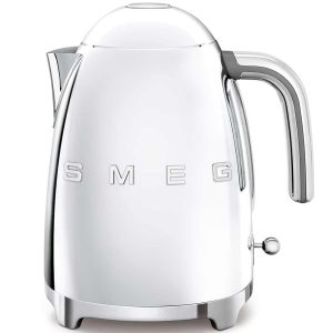 50’s Retro Style Aesthetic Electric Kettle, Polished Stainless Steel  |  Tea Kettle Coffee & Tea Stainless Steel