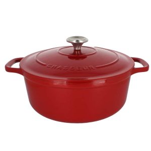 6.25-quart Red French Enameled Cast Iron Round Dutch Oven  |  Pots and Pans Pots & Pans Pots & Pans