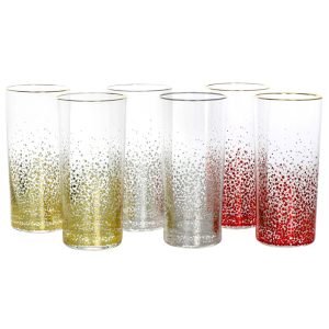 6 Piece 16 Ounce Glass Tumbler Set – 6 Piece 16oz Glasses  |  Drinking Glasses Dinnerware Drinking Glasses