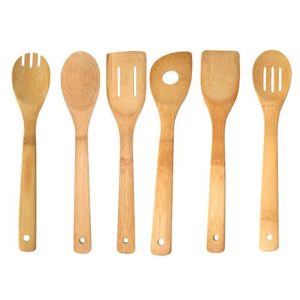 6-Piece Bamboo Kitchen Cooking Utensil Set  |  Kitchen Tools Kitchen Tools Brown