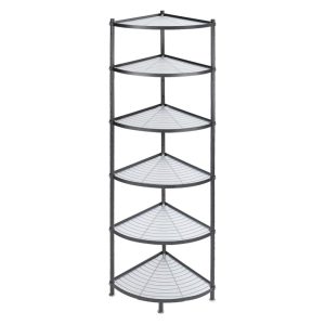 6-Tier Cookware Stand Multi-Layer Pot Rack Corner Shelf Rack for Pans Pots – Black  |  Pot Racks Kitchen Storage Pot Racks