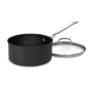 6193-20 Chef’s Classic Nonstick Hard-Anodized 3-Quart Saucepan with Lid  |  Pots and Pans Pots & Pans Black