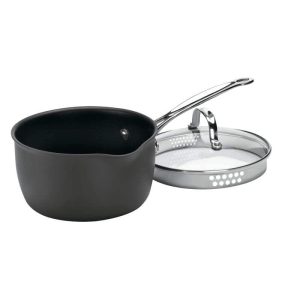 6193-20P Chef’s Classic Nonstick Hard-Anodized 3-Quart Cook and Pour Saucepan  |  Pots and Pans Pots & Pans Black