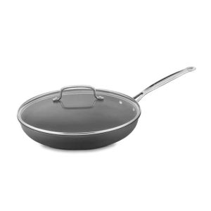 622-30G Chef’s Classic Nonstick Hard-Anodized 12-Inch Skillet with Glass Cover  |  Pots and Pans Pots & Pans Black