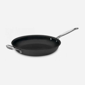 622-30H Chef’s Classic Nonstick Hard-Anodized 12-Inch Open Skillet with Helper Handle  |  Pots and Pans Pots & Pans Black