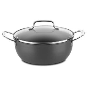 650-26CP Chef’s Classic Nonstick Hard-Anodized 5-Quart Chili Pot with Cover  |  Pots and Pans Pots & Pans Black