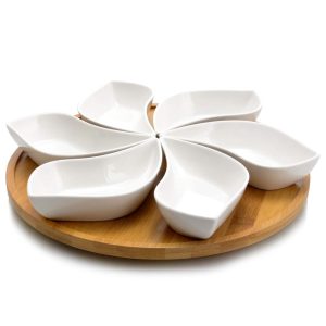 7 Piece Appetizer Serveware for Snacks and Condiments – 11.50 x 11.50  |  Serveware Dinnerware Serveware