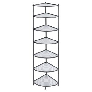 7-Tier Cookware Stand Multi-Layer Pot Rack Corner Shelf Rack for Pans Pots – Black  |  Pot Racks Kitchen Storage Pot Racks