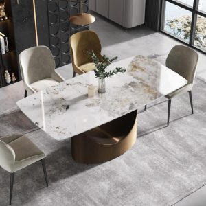 71 inch Rectangle Sintered Stone Dining Table for Dining Room  |  Kitchen and Dining Tables Kitchen & Dining Tables Black, White