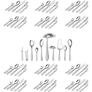 72-Piece Silverware Set, Stainless Steel Flatware Set for 12  |  Flatware Dinnerware Flatware