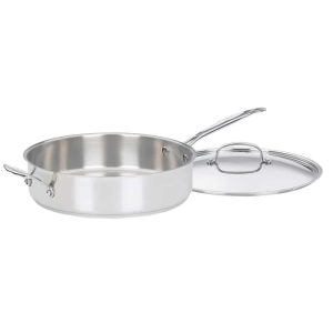 733-30H Chef’s Classic Stainless 5-1/2-Quart Saute Pan with Helper Handle and Cover  |  Pots and Pans Pots & Pans Pots & Pans