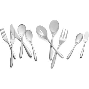 7571 Bend Stainless Steel 45 Piece Flatware Set Service for 8 – 45 piece  |  Flatware Dinnerware Flatware