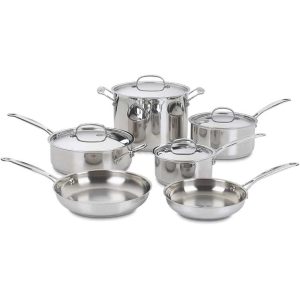 7710P1 Chef’s Classic Nonstick Stainless 10 Piece Set – 10 Piece Set  |  Cookware Sets Cookware Sets Cookware Sets