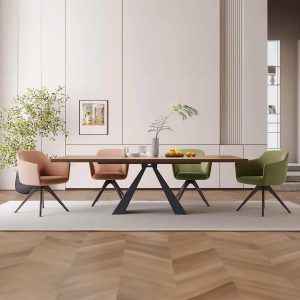 79 inch Modern Minimalist Solid Walnut Top Oversized Dining Table  |  Kitchen and Dining Tables Kitchen & Dining Tables Brown