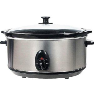 8.0 Quart Slow Cooker White Body  |  Slow Cookers Kitchen Appliances Silver