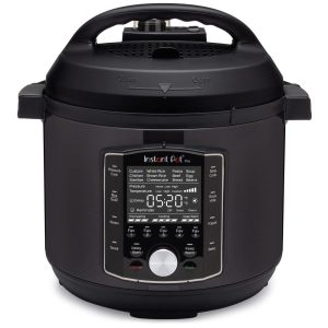 8 Quart 10-in-1 Pressure Cooker, Slow Cooker, Rice/Grain Cooker, Steamer, Sauté, Sous Vide, Yogurt Maker, Sterilizer, and Warmer  |  Slow Cookers Kitchen Appliances Black