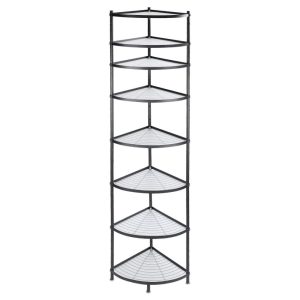 8-Tier Cookware Stand Multi-Layer Pot Rack Corner Shelf Rack for Pans Pots – Black  |  Pot Racks Kitchen Storage Pot Racks