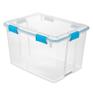 80-Qt Clear Plastic Stackable Storage Bin w/ Gasket Latch Lid, 8 Pack – 5.3  |  Food Storage Containers Food Storage Containers Food Storage Containers