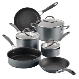 A1 Series with ScratchDefense Nonstick Induction Pots and Pans Cookware Set, 9-Piece, Graphite  |  Cookware Sets Cookware Sets Cookware Sets