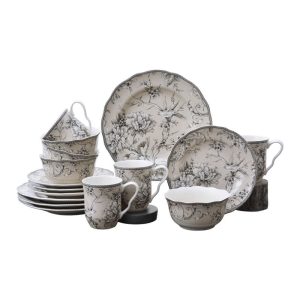 Adelaide 16-Piece Porcelain Dinnerware Set, Antique White  |  Dinnerware Sets Dinnerware Dinnerware Sets