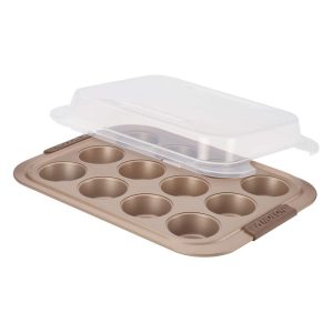 Advanced Bakeware Nonstick Muffin Pan with Silicone Grips 12-Cup  |  Bakeware Bakeware Bakeware