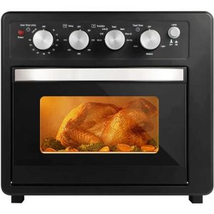 Air Fryer Toaster Oven Combo with Rotisserie and Dehydrator  |  Toaster Ovens Kitchen Appliances Black