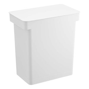 Airtight Rolling Trash Can, Polypropylene, 6.6 gallons, 25 liters, Lid  |  Kitchen Trash Cans Kitchen Storage Black, White