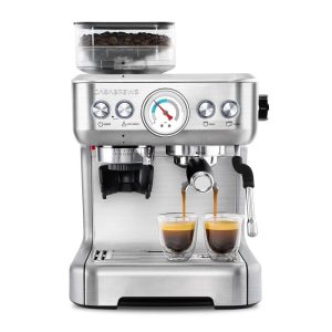 All-in-One Espresso Machine with Built-in Grinder, Stainless Steel  |  Espresso Machines Coffee & Tea Espresso Machines