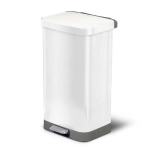 All Stainless Steel Step-on Kitchen Trash Can, White  |  Kitchen Trash Cans Kitchen Storage Kitchen Trash Cans