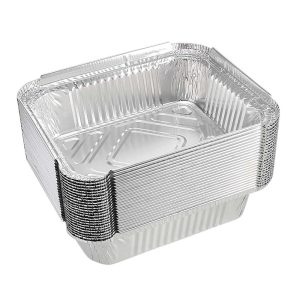 Aluminum Foil Pan 19oz Disposable Trays Containers for Kitchen Cooking  |  Grill Pans and Griddles