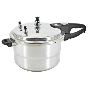 Aluminum Pressure Cooker with Steamer  |  Pressure Cookers Kitchen Appliances Black, Grey, Silver, Tan, White