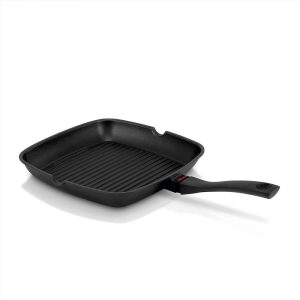 Alva Energy Nonstick Frying Pan Skillet, Nontoxic, PFAS Free Cast Aluminium Non Stick Fry Pan for Cooking, Omelette Pan  |  Grill Pans and Griddles Black