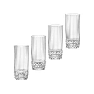 America ’20s 16.25 oz. Beverage/Cooler/HiBall, Set of 4  |  Drinking Glasses Dinnerware Clear