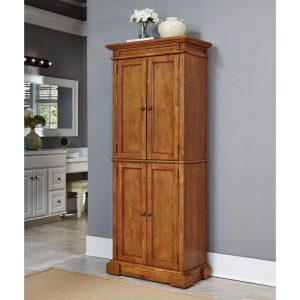 Americana Distressed Oak Pantry, 72″H  |  Pantry Cabinets Kitchen Furniture Brown