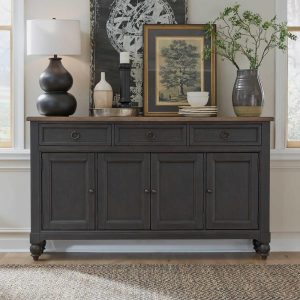 Americana Farmhouse Black Hall Buffet  |  Buffets and Sideboards Buffets & Sideboards Black