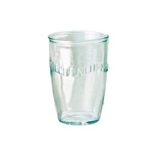 Amici Home Italian Recycled Green Euro Milk Glass – 13 Oz.  |  Drinking Glasses Dinnerware Clear