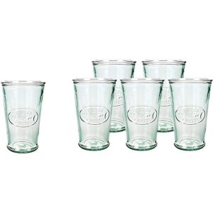 Amici Home Jus De Fruit Italian Recycled Glass Set of 6 – 11 oz  |  Drinking Glasses Dinnerware Clear