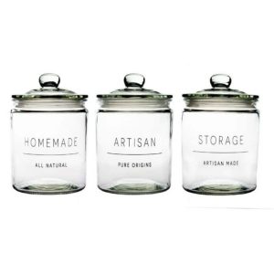 Amici Home Stockholm Glass Canister Small – 36 oz  |  Kitchen Canisters Kitchen Canisters Clear, Silver