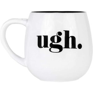 Amici Home Ugh Coffee Mug  |  Mugs Dinnerware Black, White