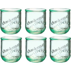 Amici Home Vino Stemless Wine Glasses Set of 6 – 12 oz  |  Wine Glasses Dinnerware Clear