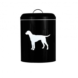 Amici Pet Dog Buster Food Canister Large – 9.5″ x 9.5″ x 14.1″  |  Kitchen Canisters Kitchen Canisters Black, White