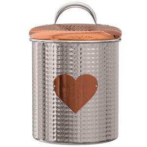 Amici Pet Rosie Metal Pet Food Canister  |  Kitchen Canisters Kitchen Canisters Brown, Silver